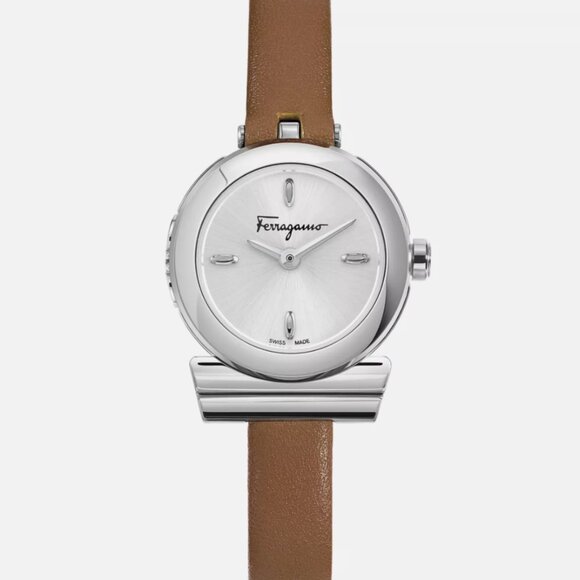 Ferragamo Women\'s Caramel Strap Steel Watch